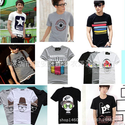 【廠家男裝庫(kù)存清倉(cāng)地?cái)偰惺慷绦銽恤時(shí)尚韓版印花棉質(zhì)男式T恤L199】深圳市寶安區(qū)西鄉(xiāng)衣洋洋服裝廠 - 產(chǎn)品庫(kù)